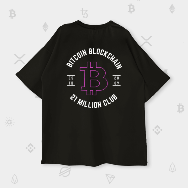 Оверсайз футболка BITCOIN BLOCKCHAIN
