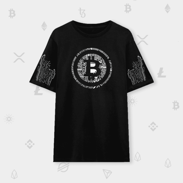 Класична футболка Bitcoin Мікросхема