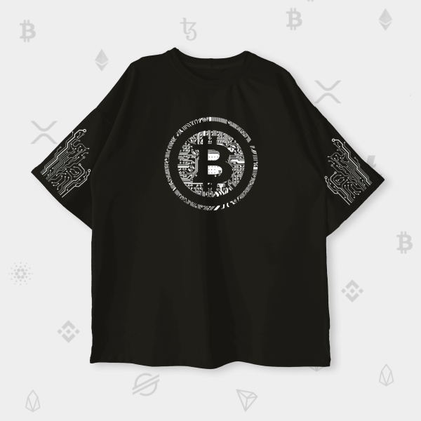 Оверсайз футболка BITCOIN Мікросхема