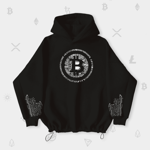 Оверсайз худі BITCOIN Мікросхема