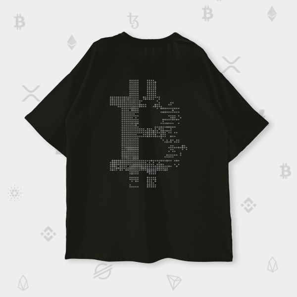 Оверсайз футболка Bitcoin Dots