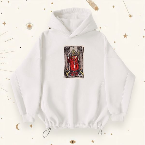 Оверсайз худі The Hierophant White
