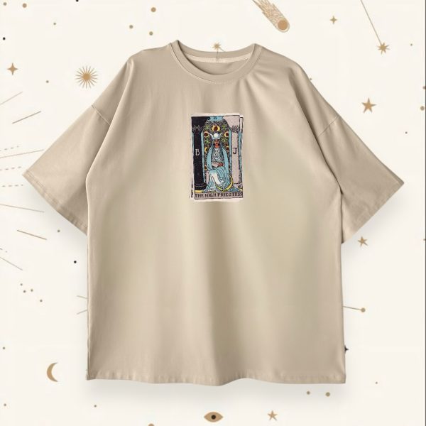 Оверсайз футболка The High Priestress Beige