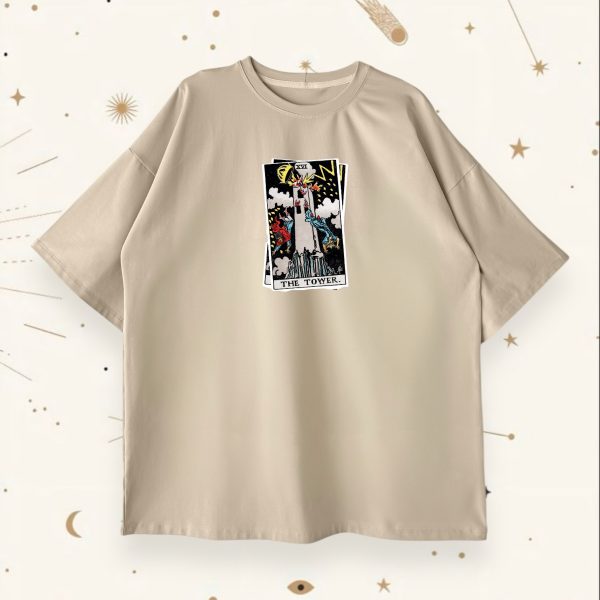 Оверсайз футболка The Tower Beige