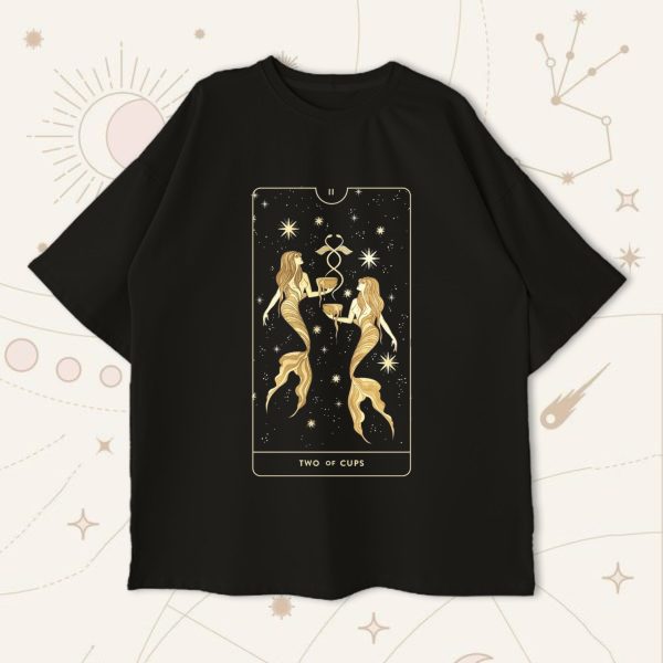 Оверсайз футболка Two of Cups V2 Black