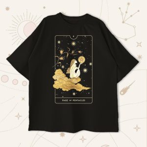 Оверсайз футболка Page of Pentacles V2 Black