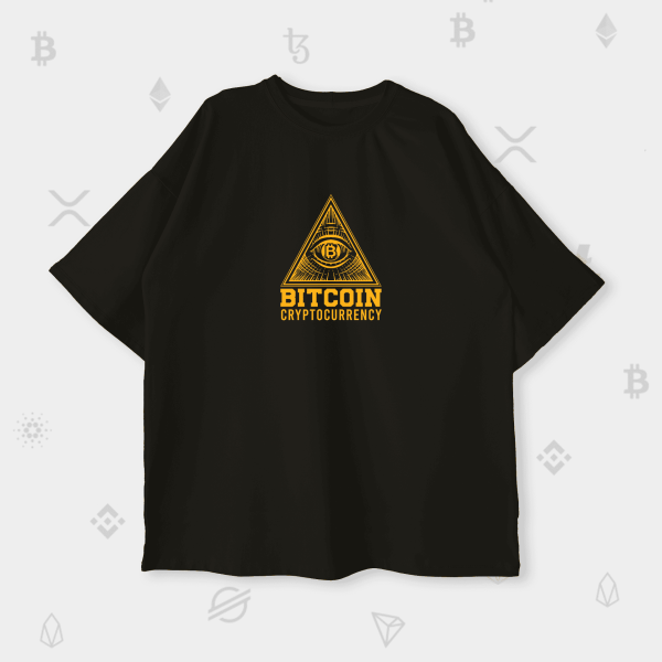 Оверсайз футболка BITCOIN CRYPTOCURRENCY