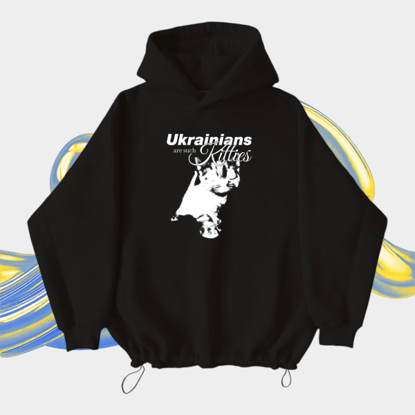 Оверсайз худі  Kitties  Black