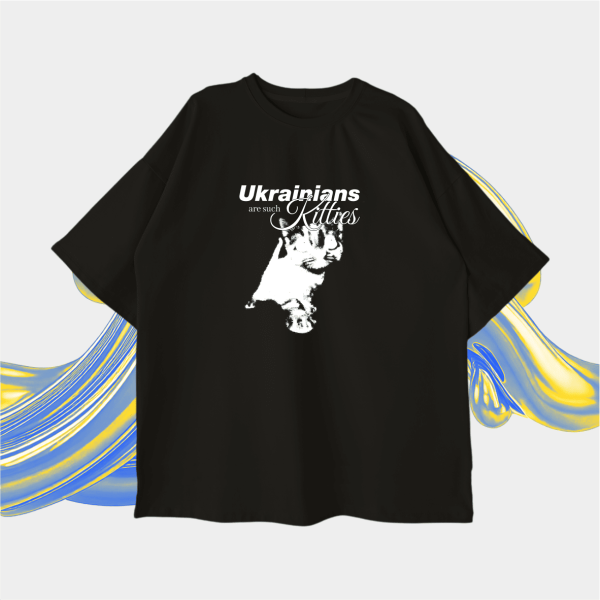 Оверсайз футболка  Kitties  Black