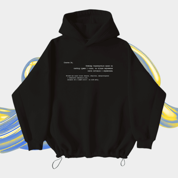Оверсайз худі  Стаття 34  Black