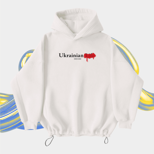 Оверсайз худі  Ukrainian Life  White