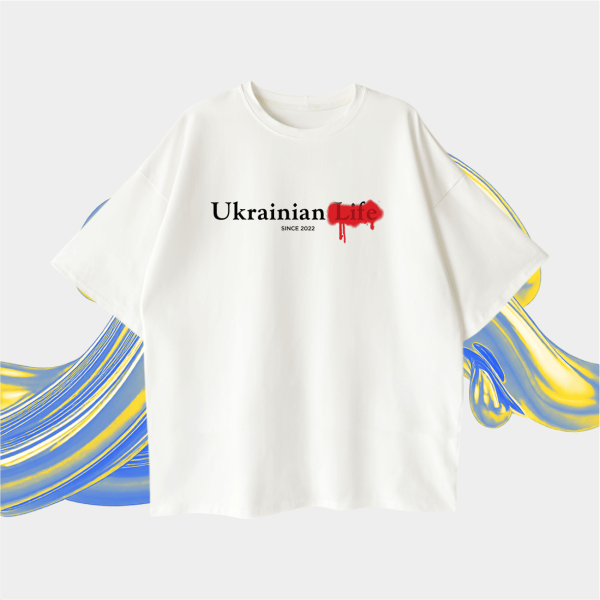 Оверсайз футболка Ukrainian Life  White