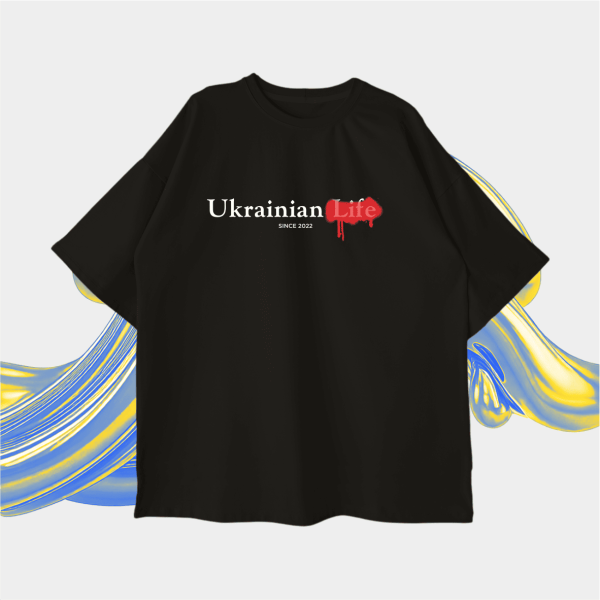 Оверсайз футболка Ukrainian Life  Black