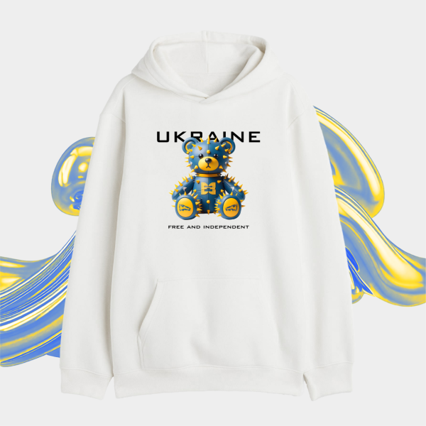 Класичний Худі Ukrainian Bear White